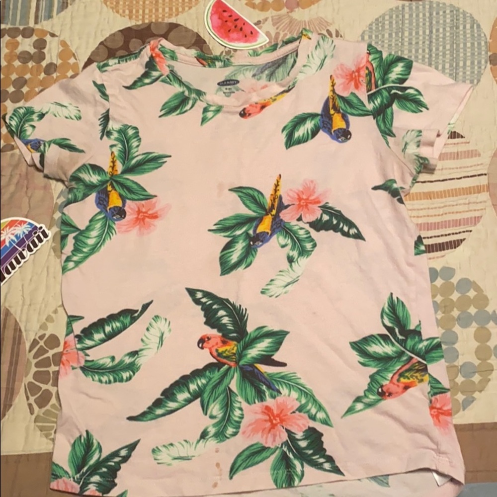 Short sleeve tropical t-shirt